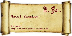 Mucsi Zsombor névjegykártya